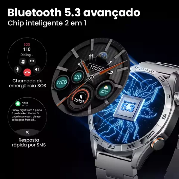 Smartwatch Xiaomi Haylou Solar 5 Amoled NFC - Prova D`agua - Imagem 5
