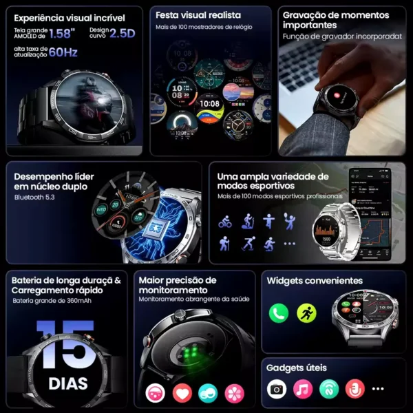 Smartwatch Xiaomi Haylou Solar 5 Amoled NFC - Prova D`agua - Imagem 6