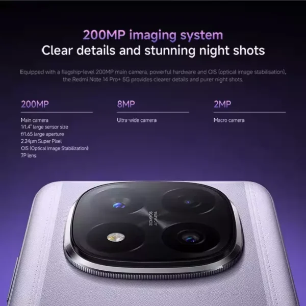 SmartPhone Xiaomi Note 14 Pro Plus 5G Dual SIM 258GB 8GB RAM - Imagem 2