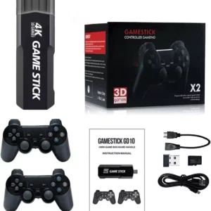Game Stick 4k Lite Retro 2 Controles Sem Fio Mais de 20.000 Jogos ORIGINAL