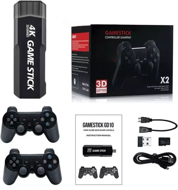 Game Stick 4k Lite Retro 2 Controles Sem Fio Mais de 20.000 Jogos ORIGINAL